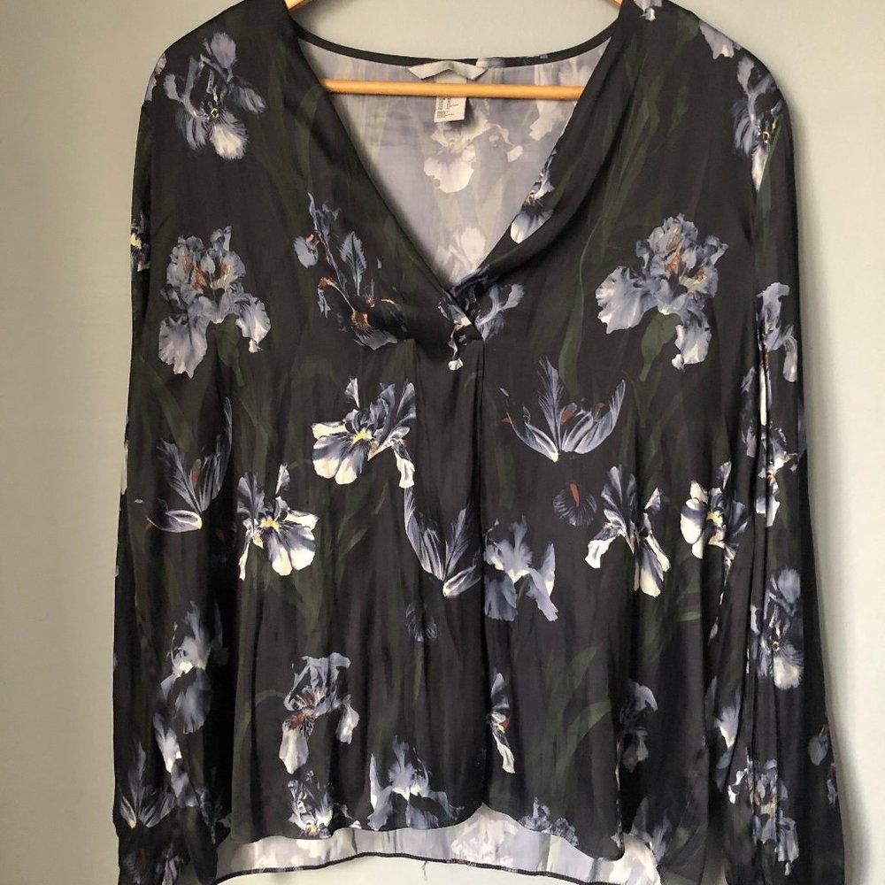 H&M Silky Floral Pattern Shirt